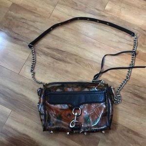 Rebecca Minkoff clear orange crossbody bag
